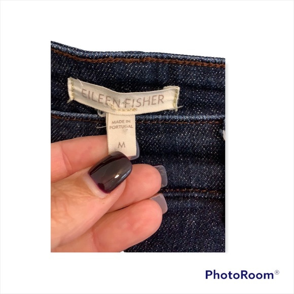 EILEEN FISHER Dark Denim Jeans Size M Great Condition - Picture 3 of 5